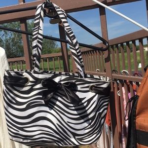 Zebra print purse